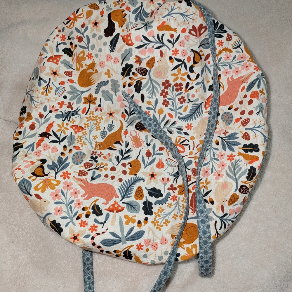 Floral Print Women's Hat with Ties